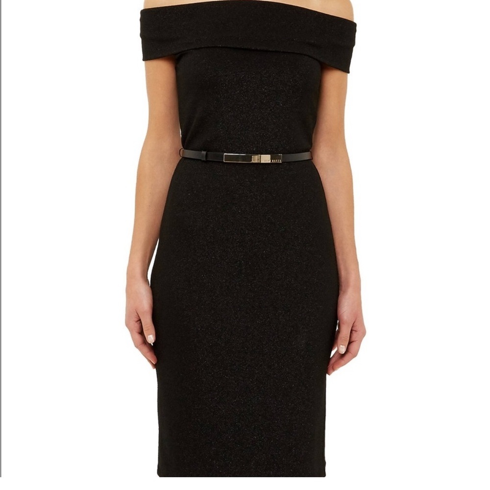 Ted Baker Bardot Mini Sparkle Bodycon Dress Size 2 (Ted Baker sizing)